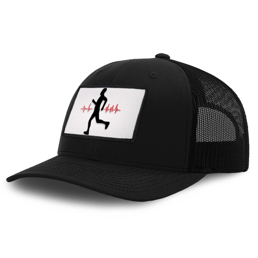 Patch Hat Trucker Baseball Cap My Heart Beats for Running Sport Olympics Cotton - Picture 22 of 37