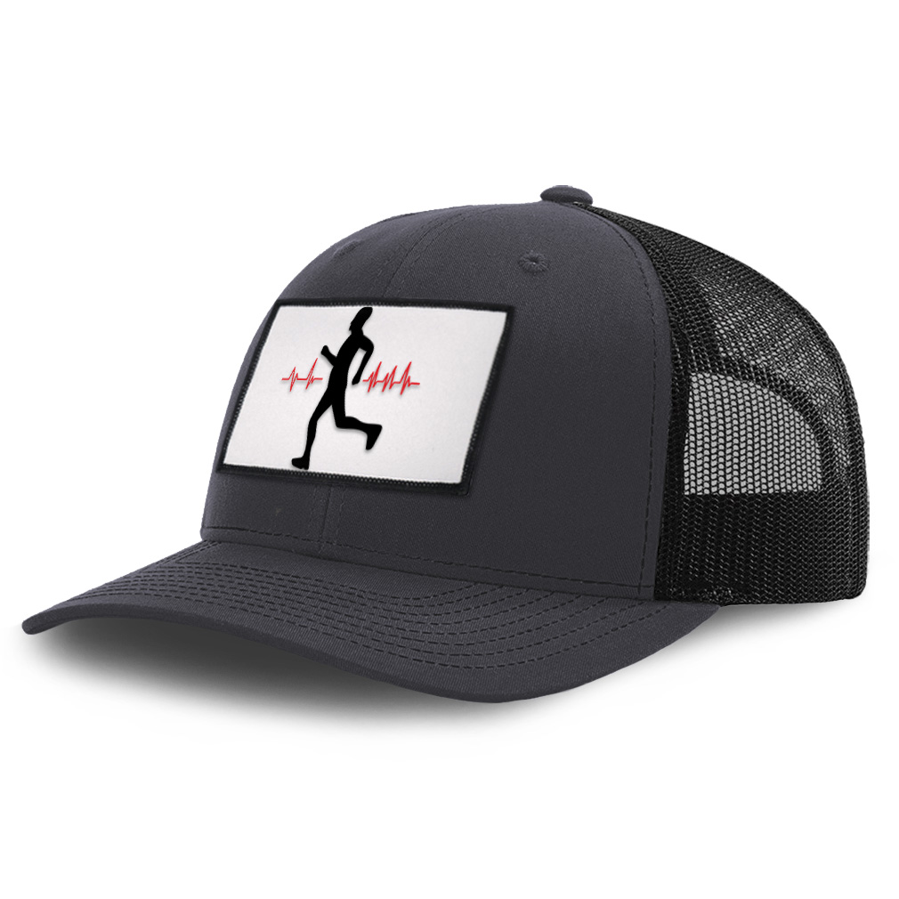 Patch Hat Trucker Baseball Cap My Heart Beats for Running Sport Olympics Cotton - Picture 24 of 37