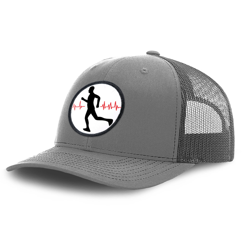 Patch Hat Trucker Baseball Cap My Heart Beats for Running Sport Olympics Cotton - Picture 10 of 37