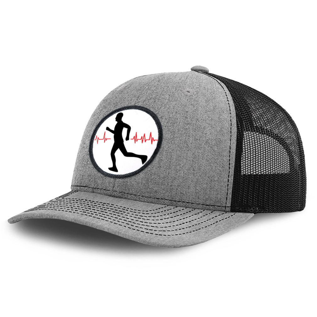 Patch Hat Trucker Baseball Cap My Heart Beats for Running Sport Olympics Cotton - Picture 12 of 37