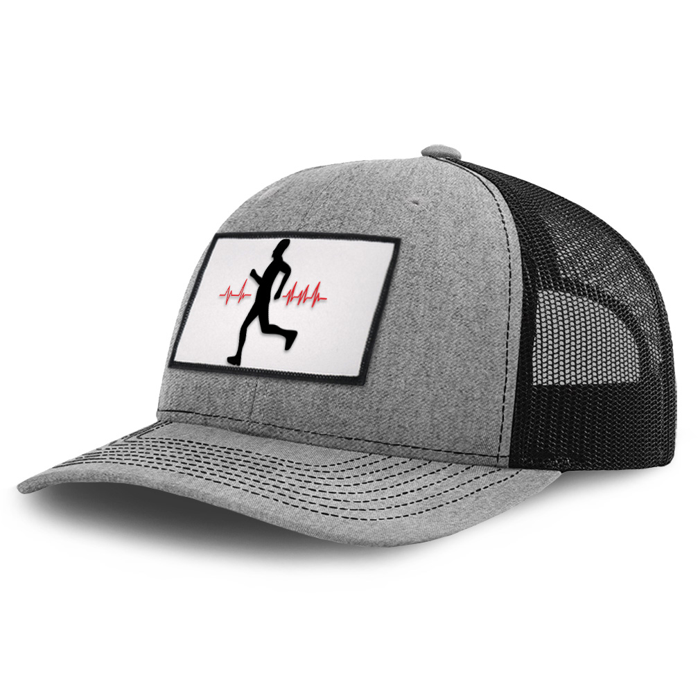 Patch Hat Trucker Baseball Cap My Heart Beats for Running Sport Olympics Cotton - Picture 28 of 37