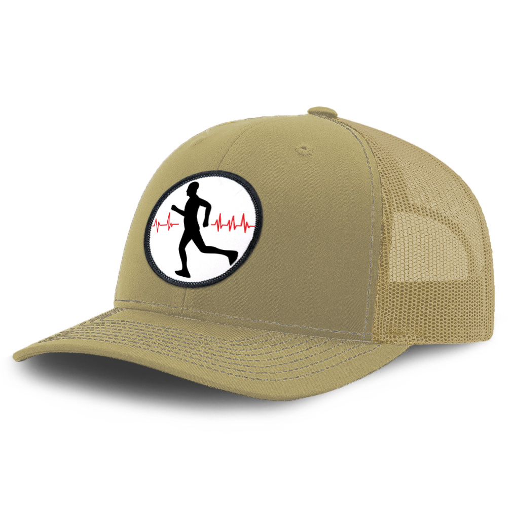 Patch Hat Trucker Baseball Cap My Heart Beats for Running Sport Olympics Cotton - Picture 14 of 37