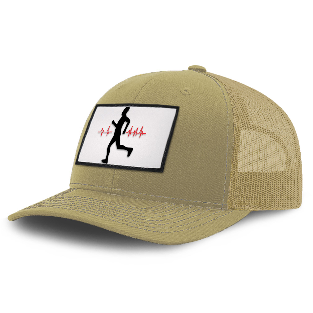 Patch Hat Trucker Baseball Cap My Heart Beats for Running Sport Olympics Cotton - Picture 30 of 37