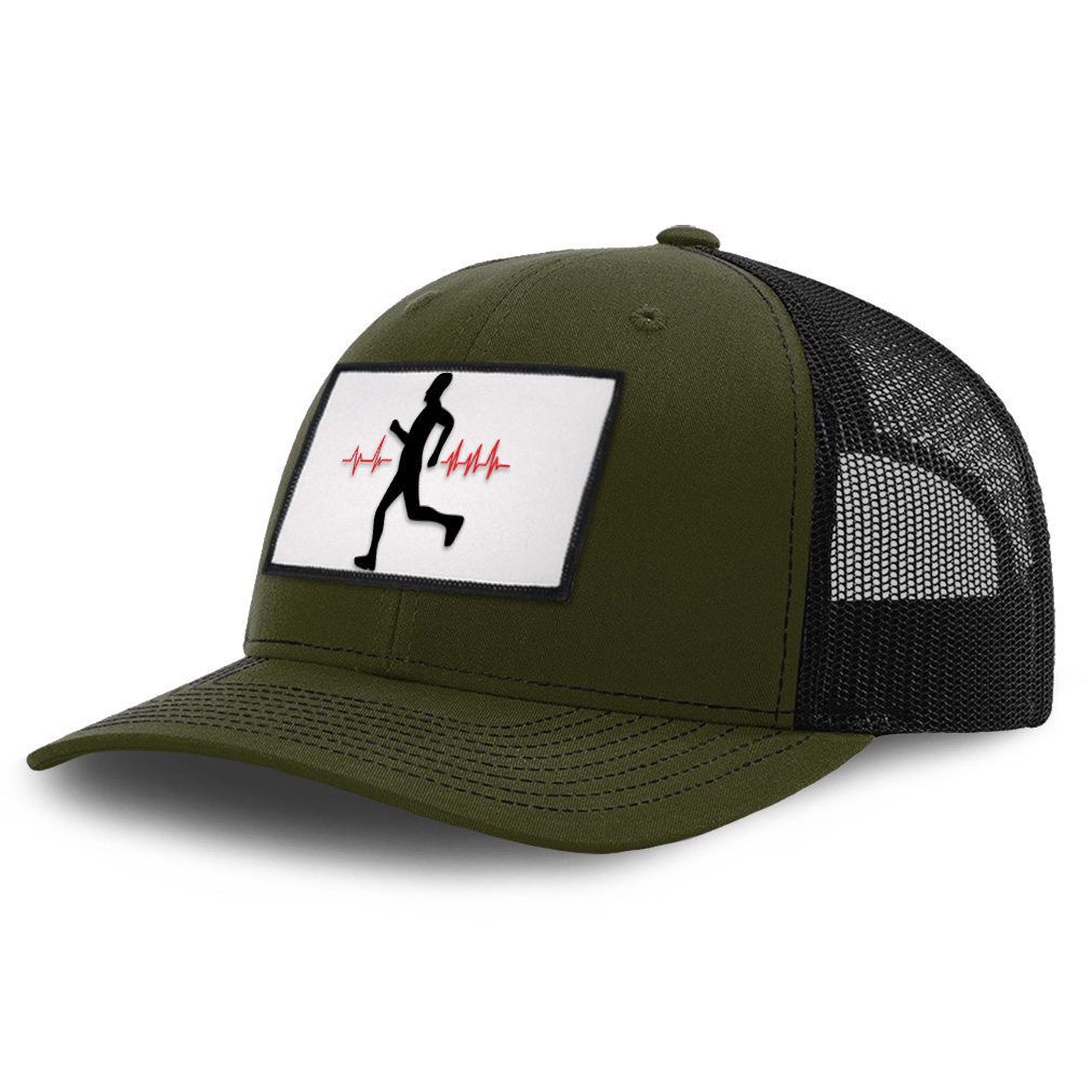 Patch Hat Trucker Baseball Cap My Heart Beats for Running Sport Olympics Cotton - Picture 32 of 37